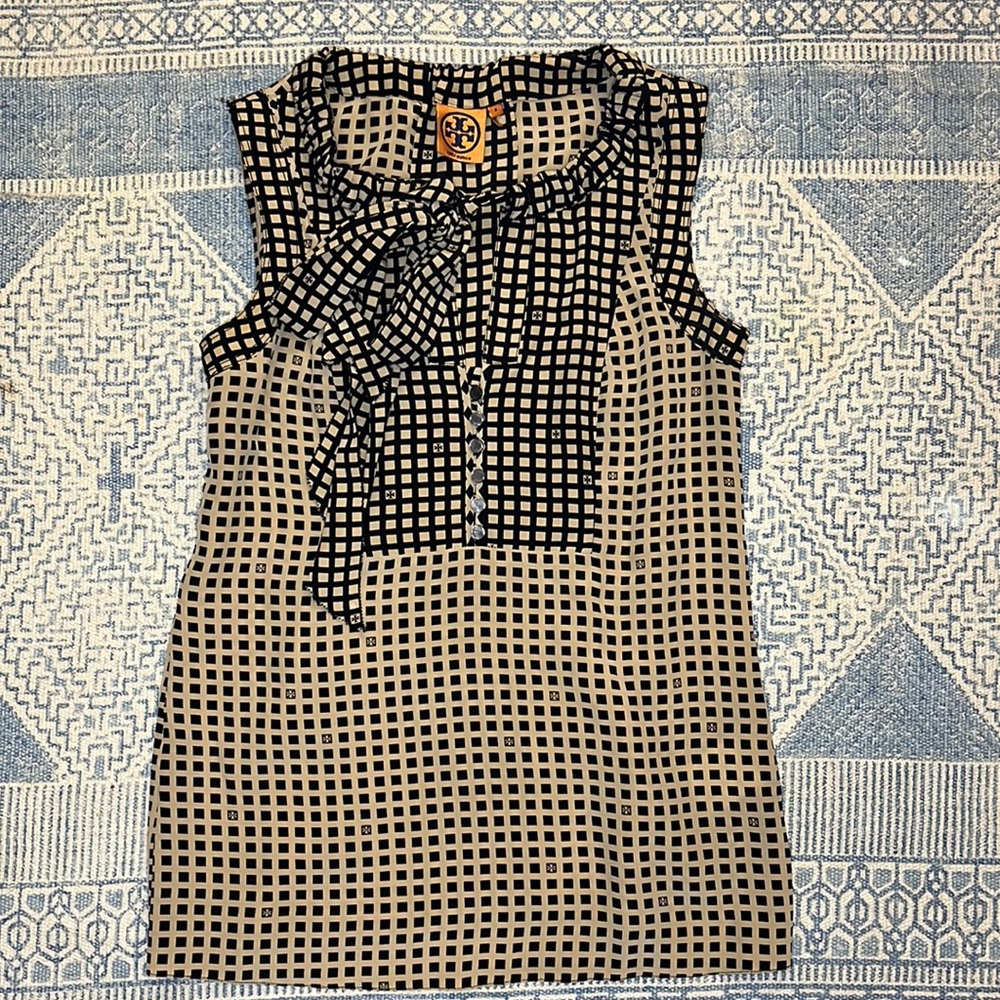 Tory Burch silk tie neck blouse